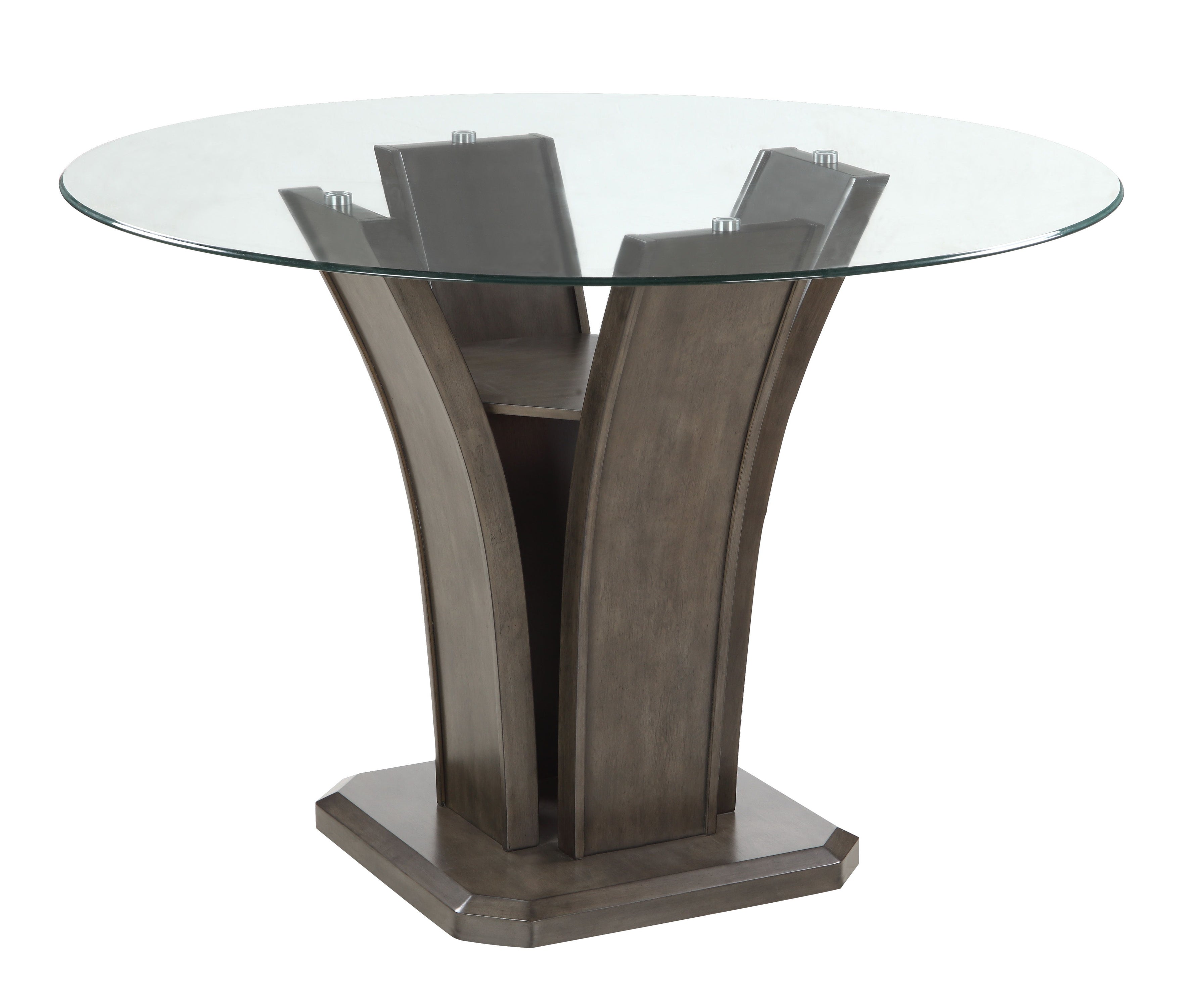 Camelia - Counter Height Table Base - Dark Brown