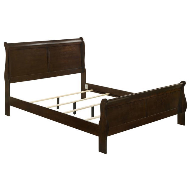 Louis Philippe - Panel Sleigh Bed Dark Brown Full by CoasterEveryday | Bel Furniture