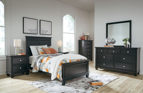 Lanolee - Panel Bedroom Set Black by Signature Design by Ashley® | Bel Furniture