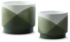 Ardenridge - Planter Set (Set of 2) - Green / White