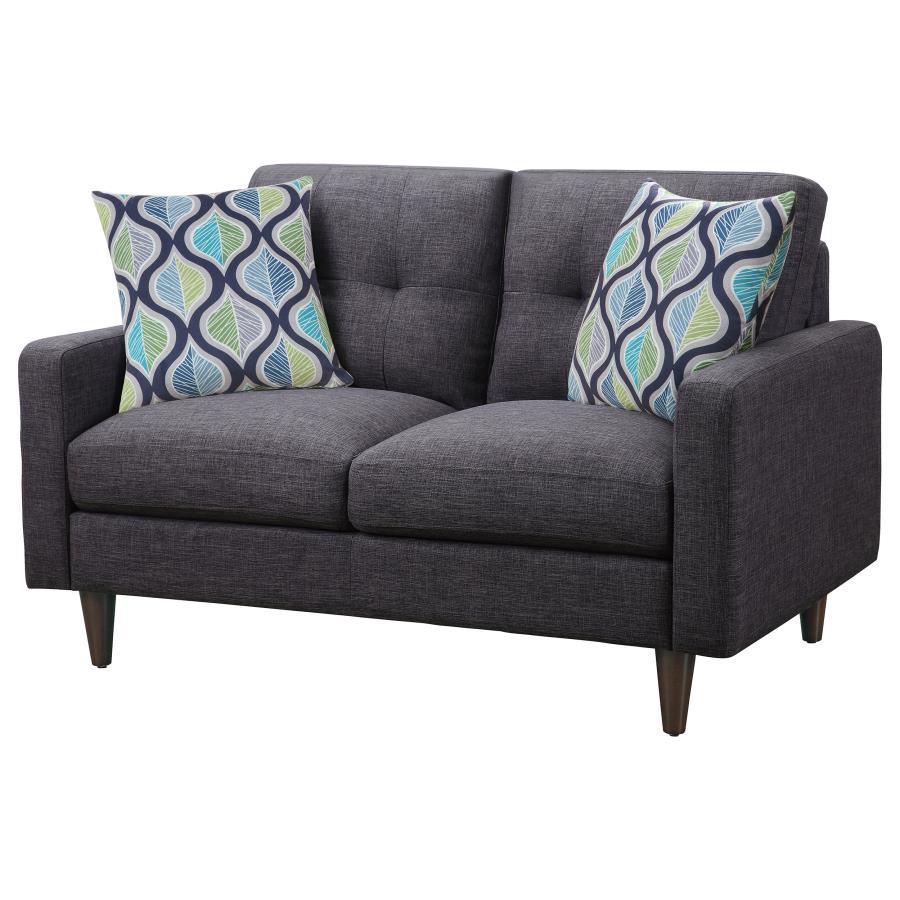 Watsonville - Tufted Back Loveseat - Gray