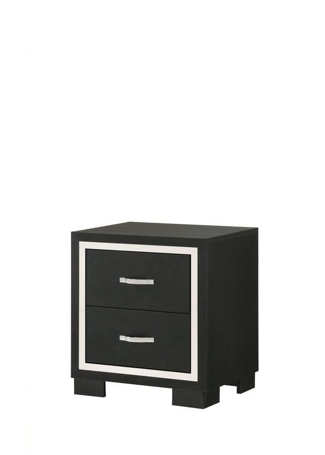 Gennro - Nightstand - Black by Crown Mark | Bel Furniture