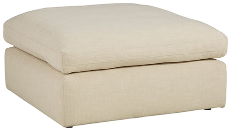 Elyza - Oversized Ottoman Pearl Silver by Benchcraft® | Bel Furniture