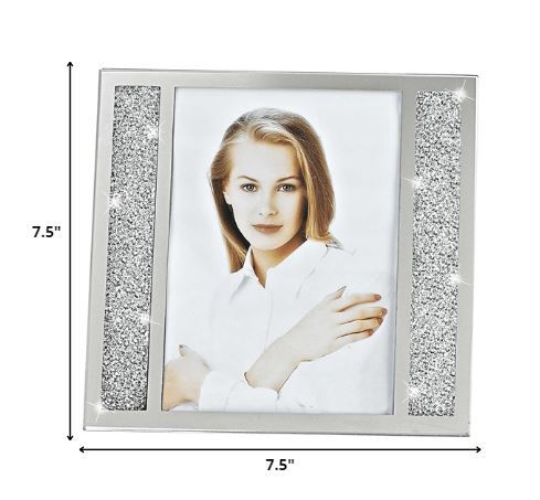 Crystalized Picture Frame - Silver - 5" x 7"