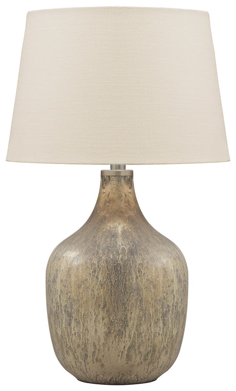 Mari - Gray / Gold Finish - Glass Table Lamp by Signature Design by Ashley® | Bel Furniture