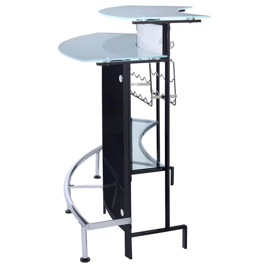 Keystone - Glass Top Bar Unit - Black