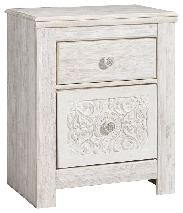 Paxberry - Whitewash - Two Drawer Night Stand by Signature Design by Ashley® | Bel Furniture