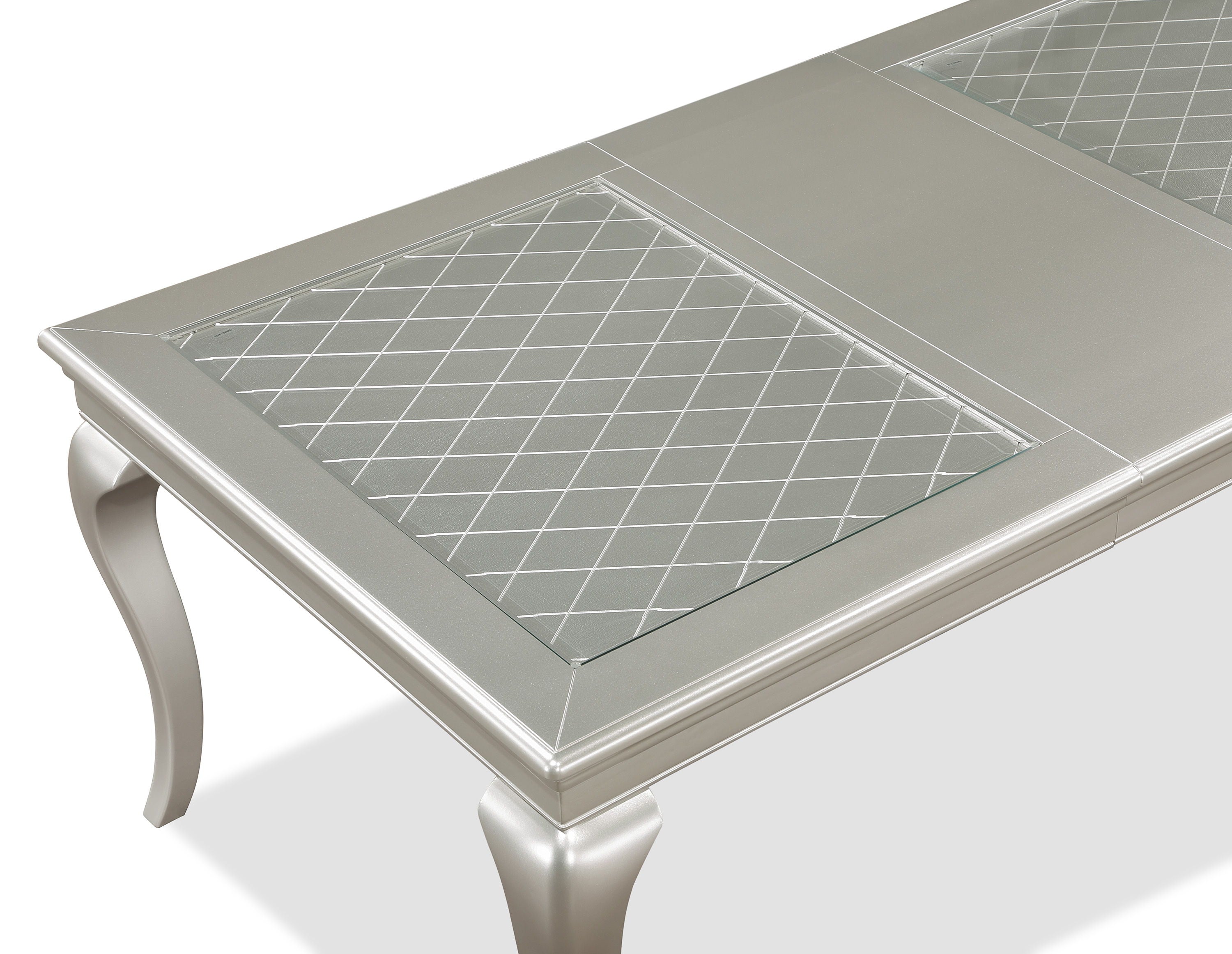 Caldwell - Dining Table (18 Leaf) - Pearl Silver