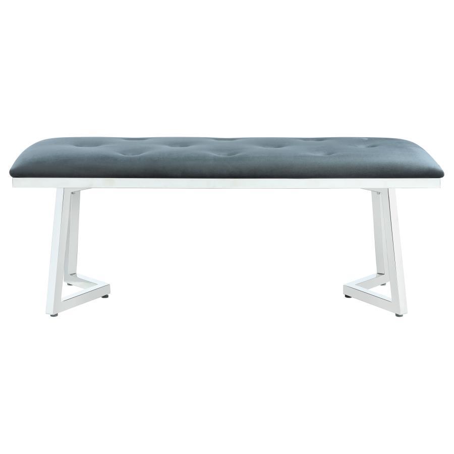 Beaufort - Upholstered Tufted Bench - Dark Gray