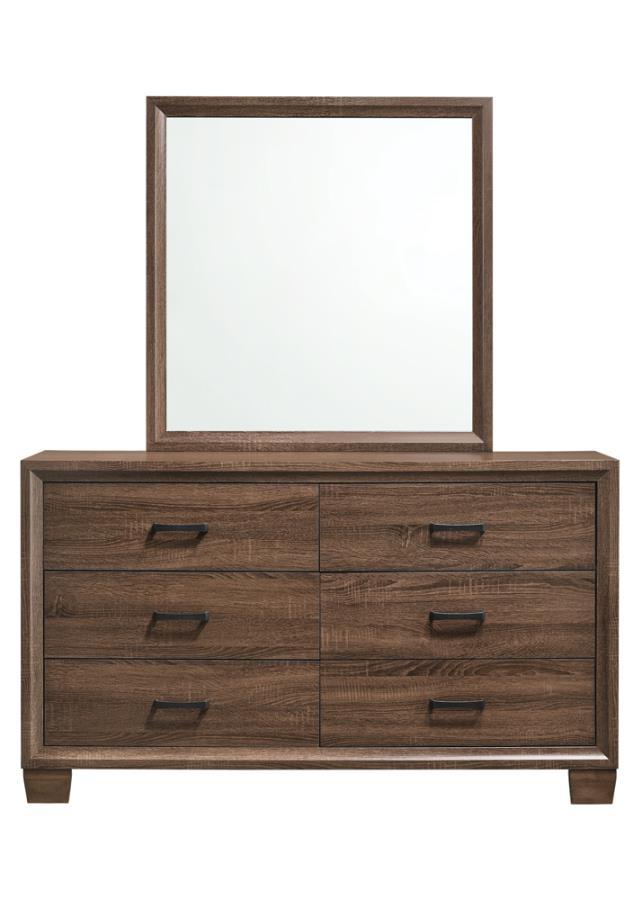 Brandon - 6-Drawer Dresser - Warm Brown