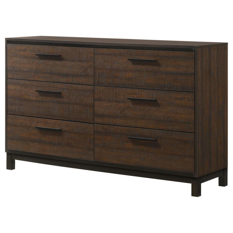 Edmonton - 6-Drawer Dresser - Rustic Tobacco