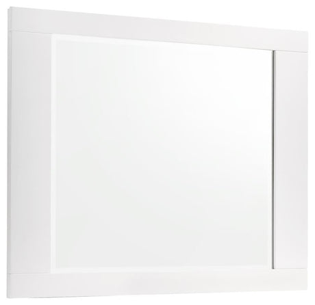 Felicity - Dresser Mirror - White High Gloss by CoasterEssence | Bel Furniture