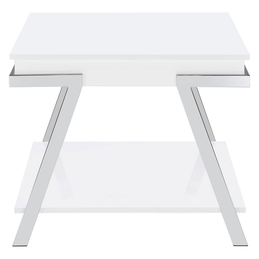 Marcia - End Table - White High Gloss