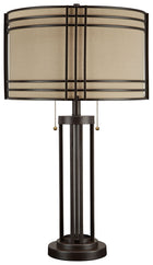 Hanswell - Metal Table Lamp  - Dark Brown