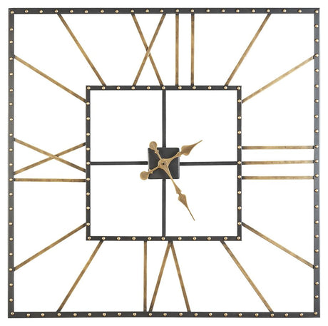 Thames - Black / Gold Finish - Wall Clock by Signature Design by Ashley® | Bel Furniture