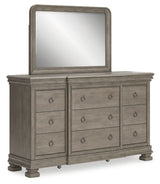 Lexorne - Gray - Dresser And Mirror by Signature Design by Ashley® | Bel Furniture