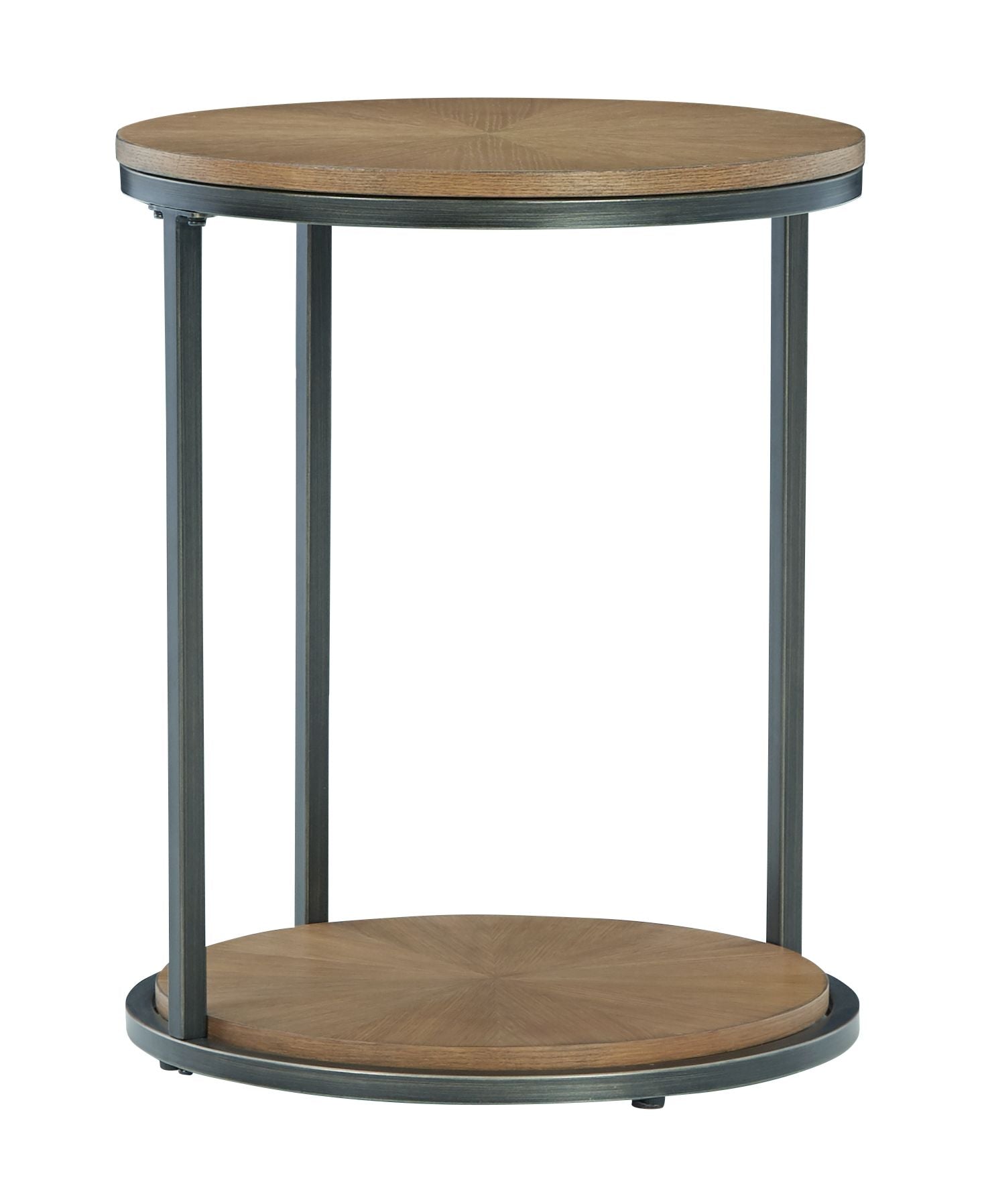 Fridley - Brown / Black - Round End Table