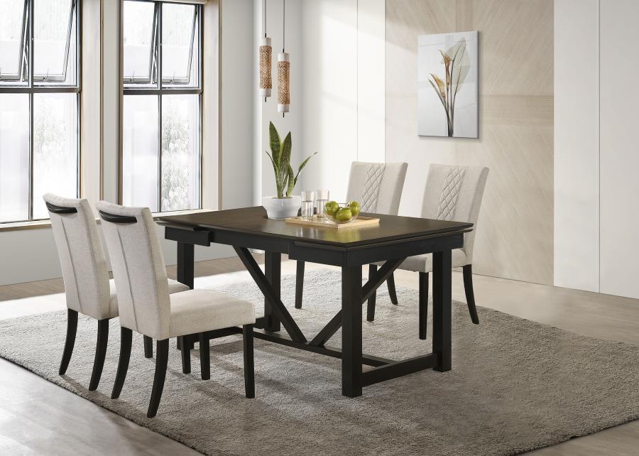 Malia - Rectangular Dining Table Set With Refractory Extension Leaf