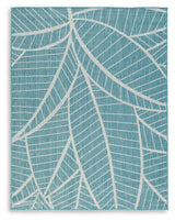 Hulsia - Rug Blue 5' x 7' by Signature Design by Ashley® | Bel Furniture