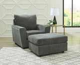 Stairatt - Living Room Set Dark Gray 2 Pc. Chair, Ottoman by Signature Design by Ashley® | Bel Furniture