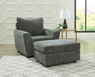 Stairatt - Living Room Set Dark Gray 2 Pc. Chair, Ottoman by Signature Design by Ashley® | Bel Furniture