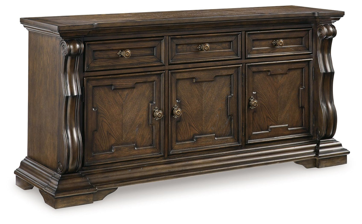 Maylee - Dark Brown - Dining Room Buffet by Signature Design by Ashley® | Bel Furniture