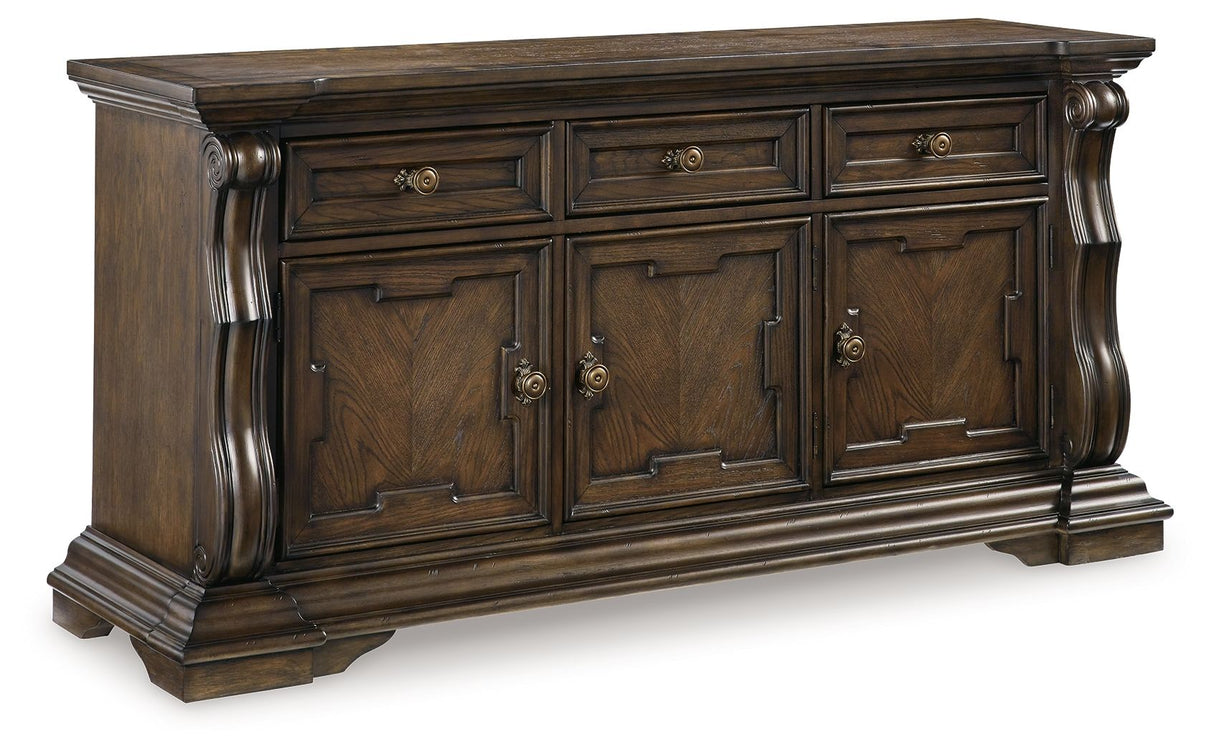 Maylee - Dark Brown - Dining Room Buffet by Signature Design by Ashley® | Bel Furniture