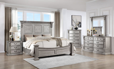 Grand-Platinum 6 PIECE QUEEN BEDROOM SET by Mollai Collections | Bel Furniture