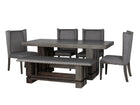 Westminister 6-Piece Modern Rustic Dining Set in Multi-grey