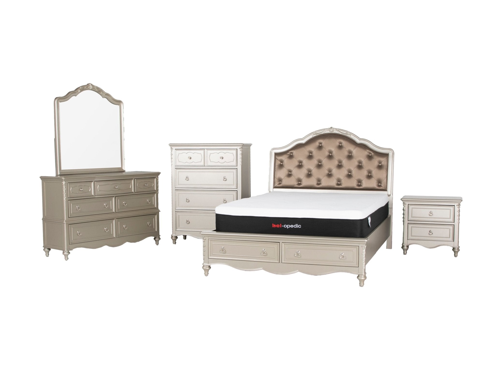 Alisdair 6-Piece Sleigh Bedroom Set