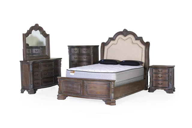 6 Piece King Bedroom Set by Mollai Collections | Bel Furniture