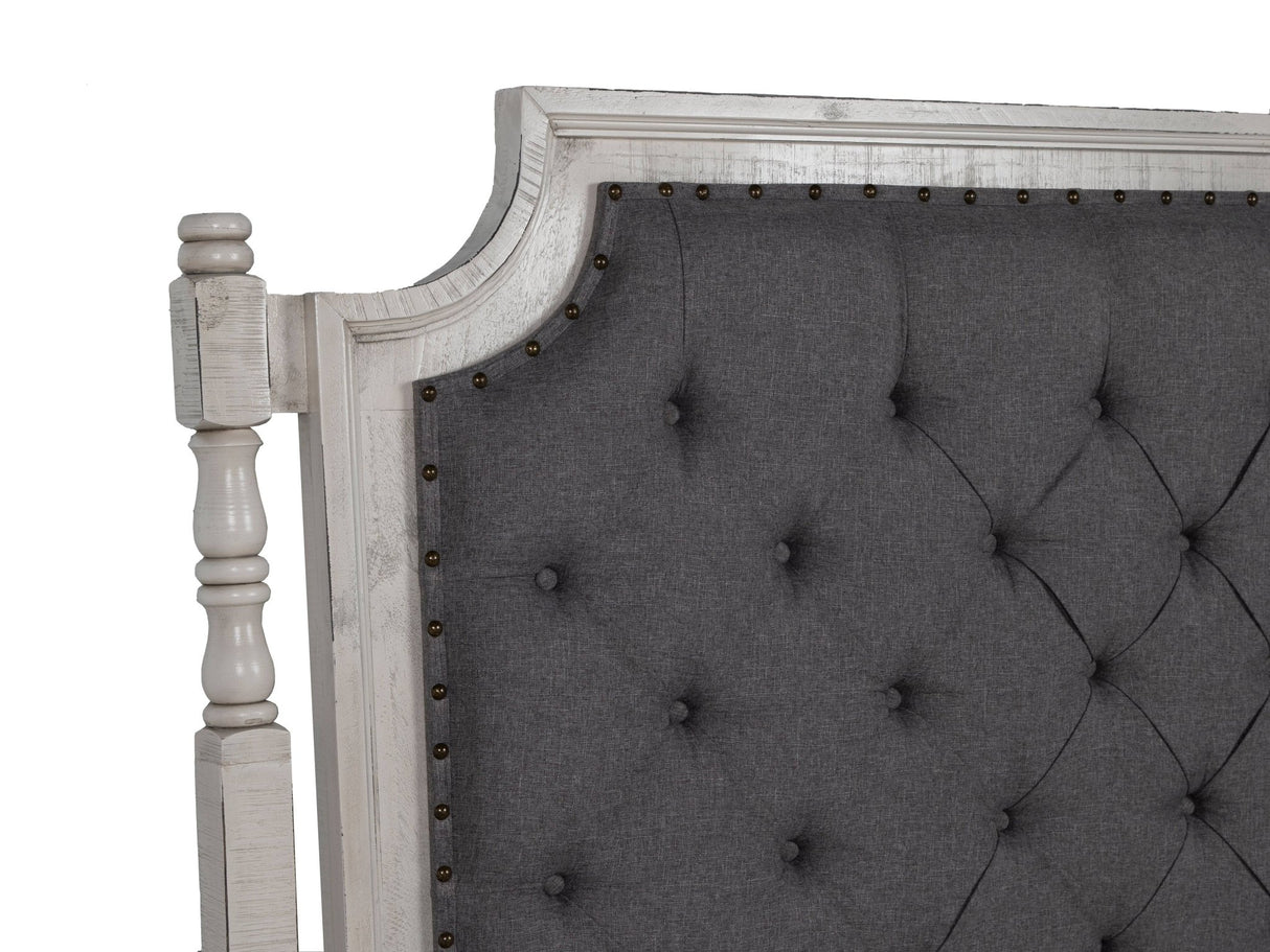 Charles-Nero White 6 PIECE KING BEDROOM SET by Mollai Collections | Bel Furniture