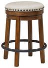 Valebeck - Upholstered Swivel Stool Dark Brown by Signature Design by Ashley® | Bel Furniture