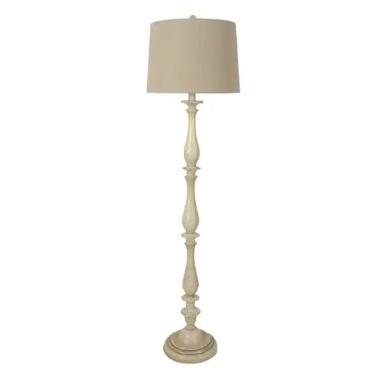61- inch White Washed Floor Lamp - BEL Furniture