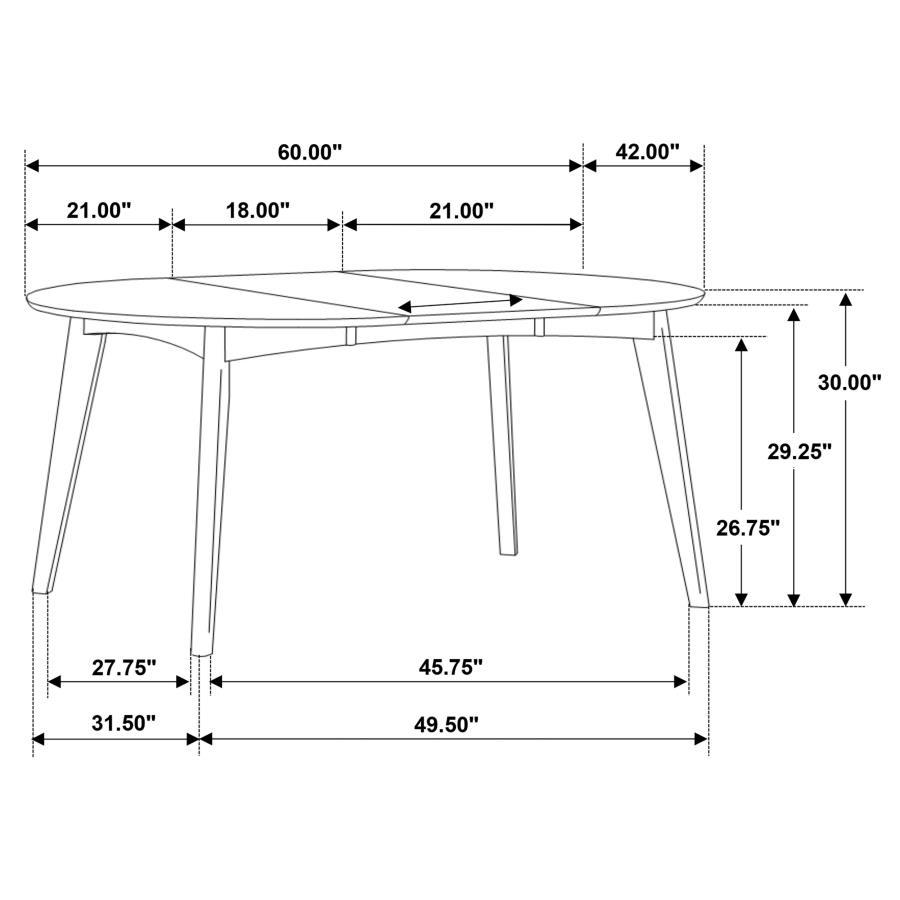 Jedda - Oval Extension Leaf Dining Table - Dark Walnut