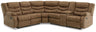 Partymate - Reclining Sectional Beige 2-Piece Reclining Sectional With Console by Signature Design by Ashley® | Bel Furniture