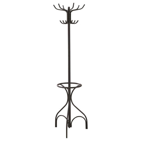 Kiefer - 12 Hook Freestanding Metal Coat Rack Hat Hanger - Black by CoasterEveryday | Bel Furniture