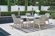 Seton Creek - Dining Set Dark Gray 5 Pc. Table, 4 Arm Chairs by Signature Design by Ashley® | Bel Furniture