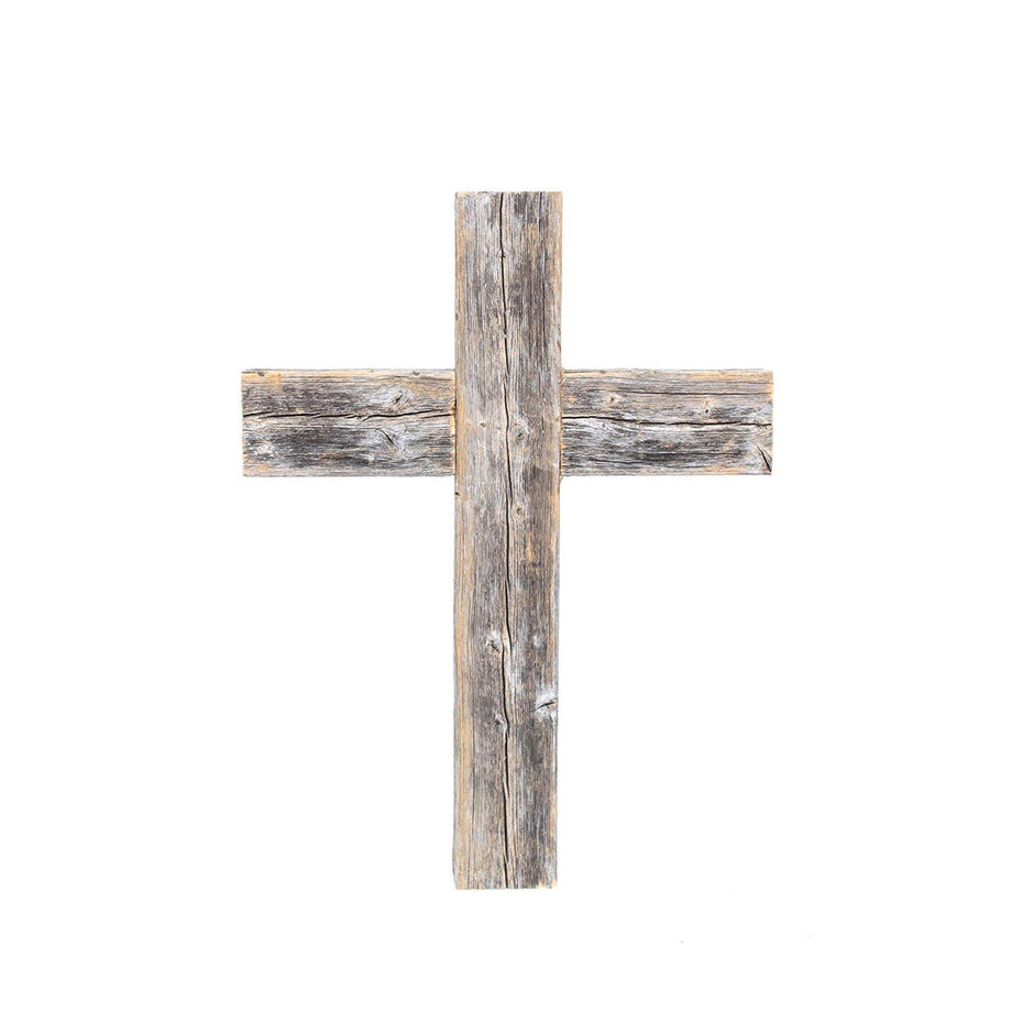 Cross Decoration - Weathered Gray - Reclaimed Wood - Rustic