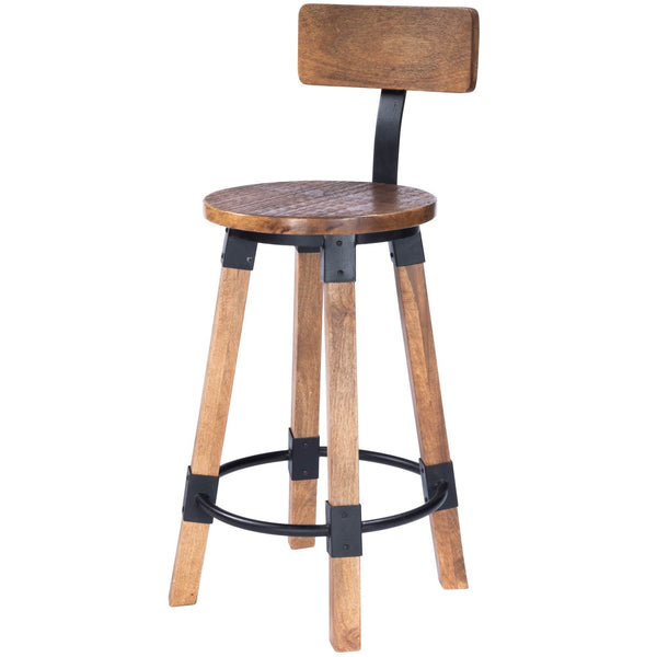 Counter Stool - Sturdy Wood And Metal