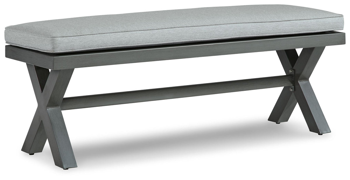 Elite Park - Gray - Bench With Cushion by Signature Design by Ashley® | Bel Furniture