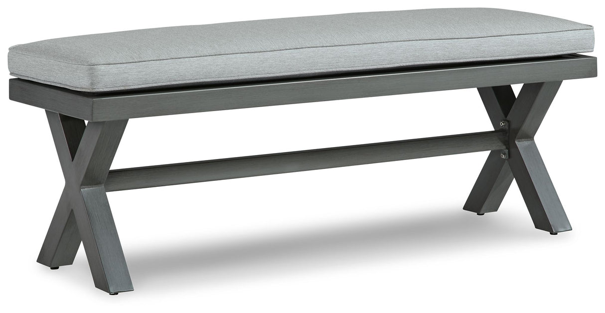 Elite Park - Gray - Bench With Cushion by Signature Design by Ashley® | Bel Furniture