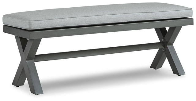 Elite Park - Gray - Bench With Cushion by Signature Design by Ashley® | Bel Furniture