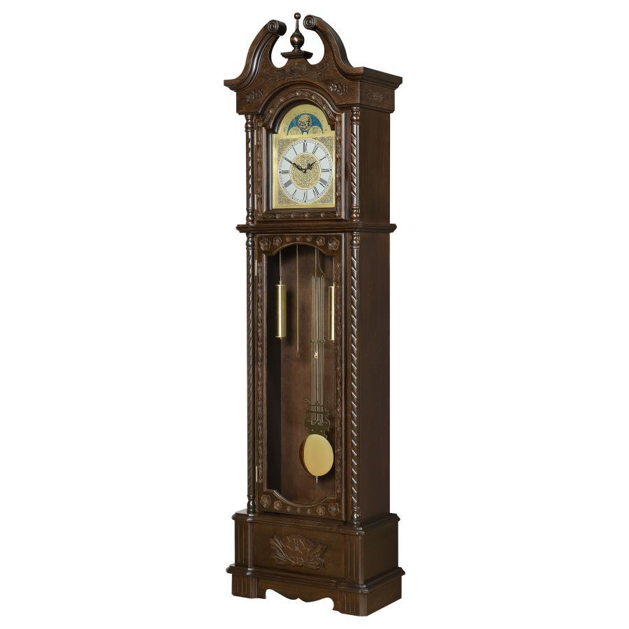 Cedric - Grandfather Clock With Chime - Golden Brown