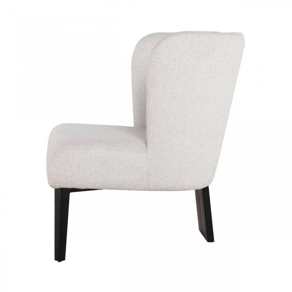 Faux Leather Wingback Accent Chair - White