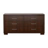Jessica - 6-drawer Dresser Dark Brown by CoasterEssence | Bel Furniture