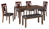 Bennox - Brown - Dining Room Table Set (Set of 6) by Signature Design by Ashley® | Bel Furniture