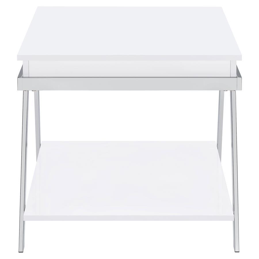 Marcia - End Table - White High Gloss