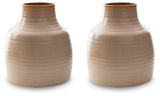 Millcott - Medium Vase Beige 2 Pieces by Signature Design by Ashley® | Bel Furniture
