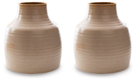 Millcott - Medium Vase Beige 2 Pieces by Signature Design by Ashley® | Bel Furniture